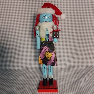 Disney Nightmare Before Christmas Sally Nutcracker Figurine Decor With Santa Hat